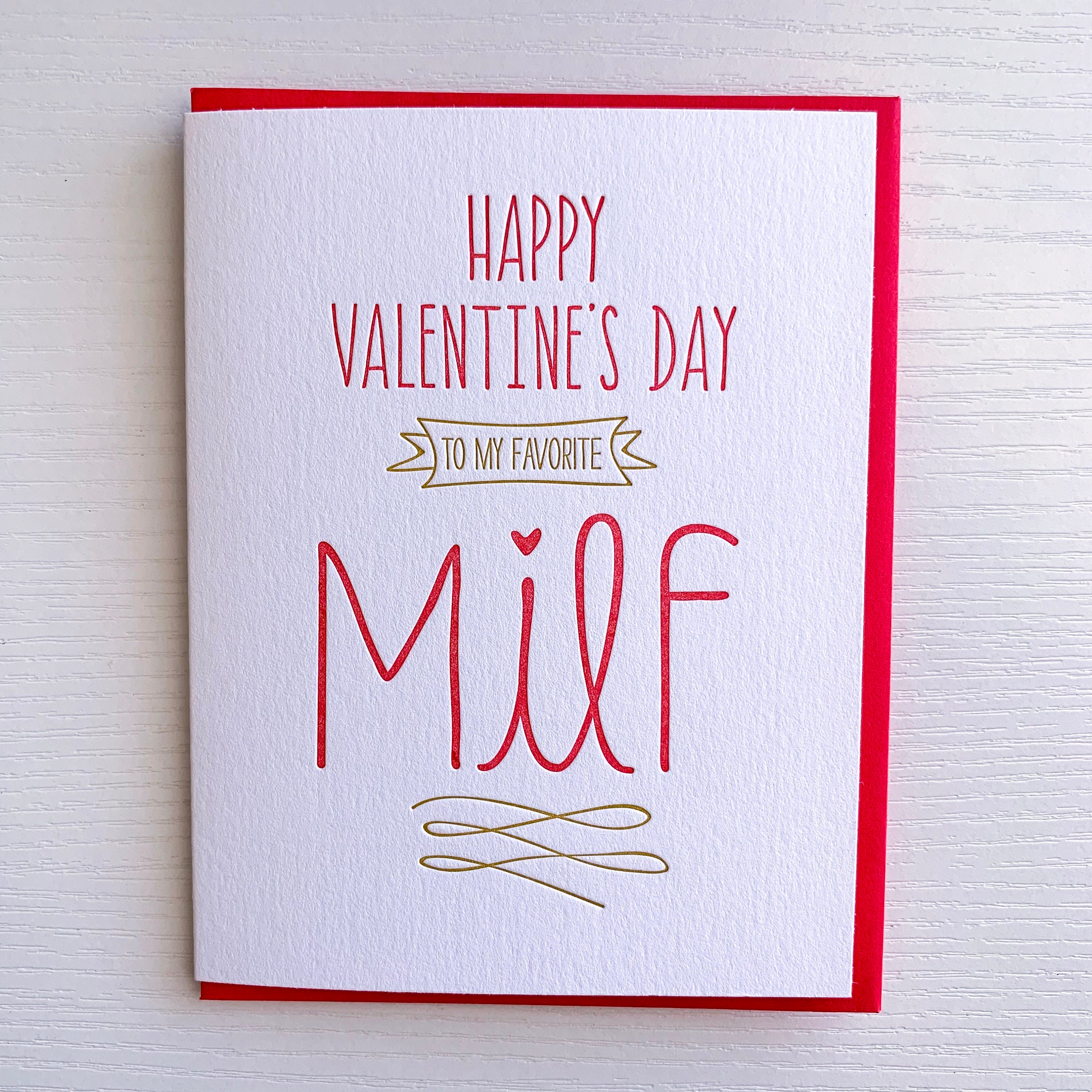 Milf Valentine S Day Card Funny Naughty Valentines Card Etsy