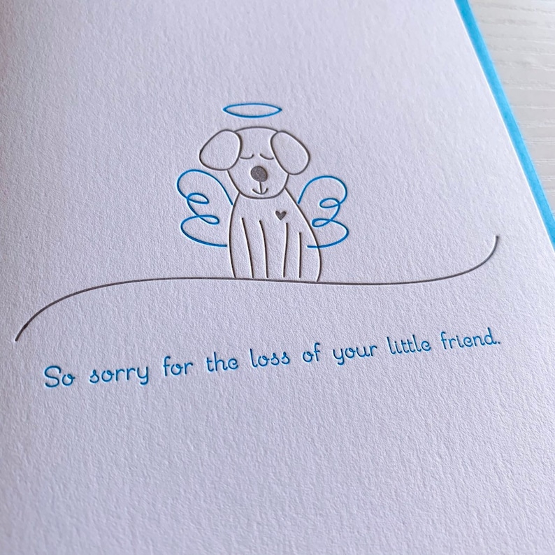 Dog Sympathy Card Dog Condolence Card Letterpress Pet Sympathy card image 2