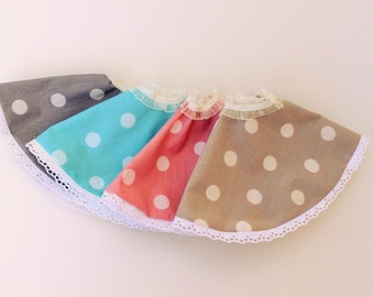 Patrón de costura para falda de muñeca con ribete de encaje (patrón PDF)