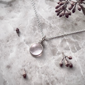 Pink Rain Drop Necklace for Women Boho Jewelry Handmade Gift, Nature Necklace Wanderlust Jewelry Best Friend Gift for Her, Girlfriend Gift
