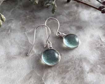 Spring Rain Drop Earrings Silver Cottagecore Nature Jewelry, Dainty Earrings Minimalist Jewelry Unique Gifts for Women, Daughter Gift