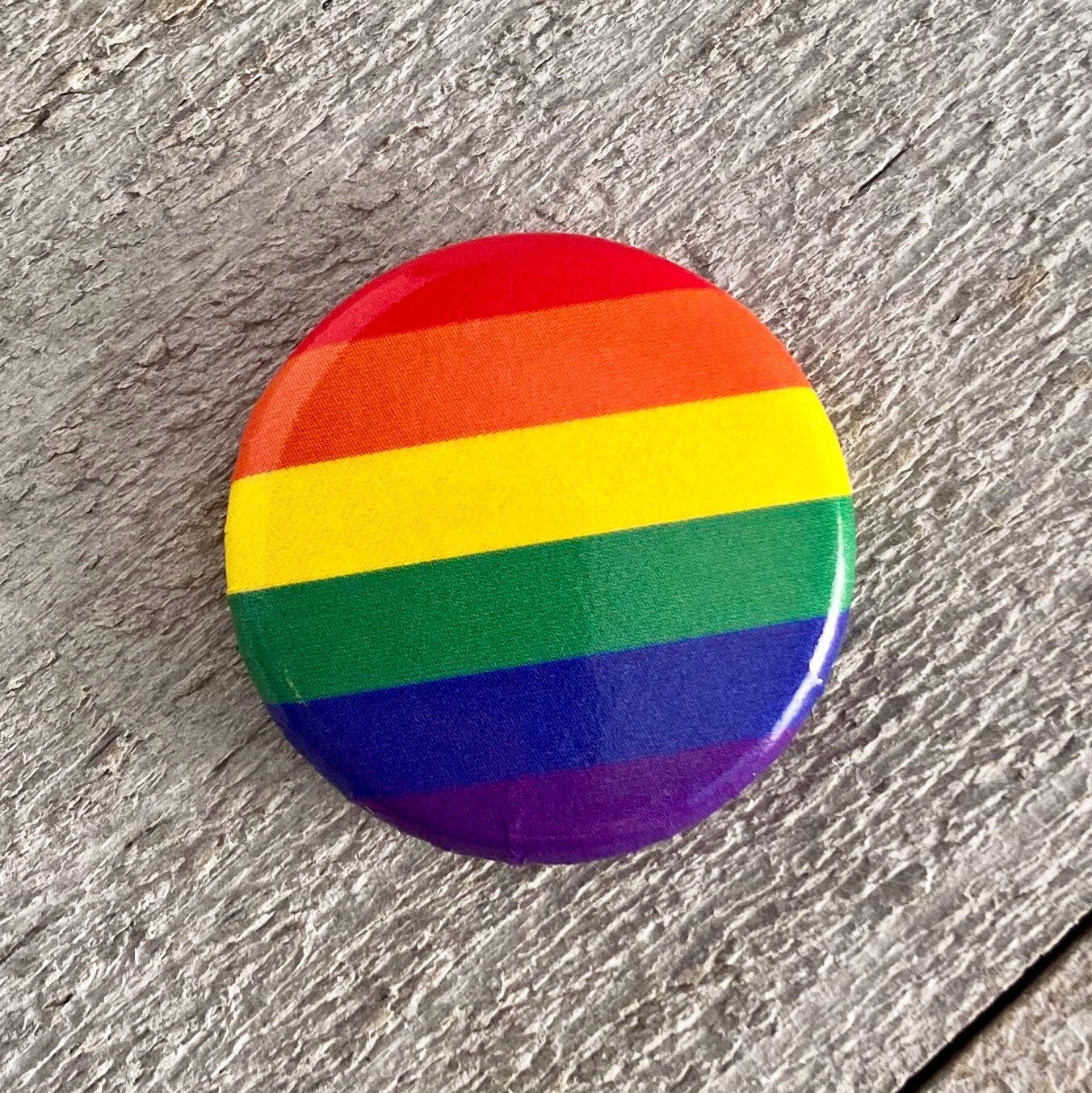 Rainbow Pride Flag Rainbow Pin Badge 1 Inch Circle Lgbt Etsy