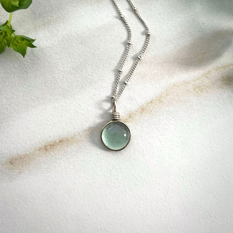 Sterling Silver Rain Drop Necklace, Aesthetic Necklace Cottagecore Jewelry, Bohemian Necklace for Women Nature Jewelry Gift for Her image 5