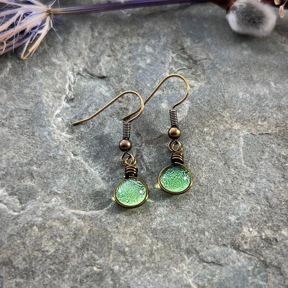 Green boho earrings deals