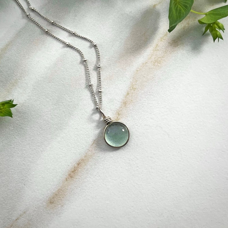 Sterling Silver Rain Drop Necklace, Aesthetic Necklace Cottagecore Jewelry, Bohemian Necklace for Women Nature Jewelry Gift for Her image 7