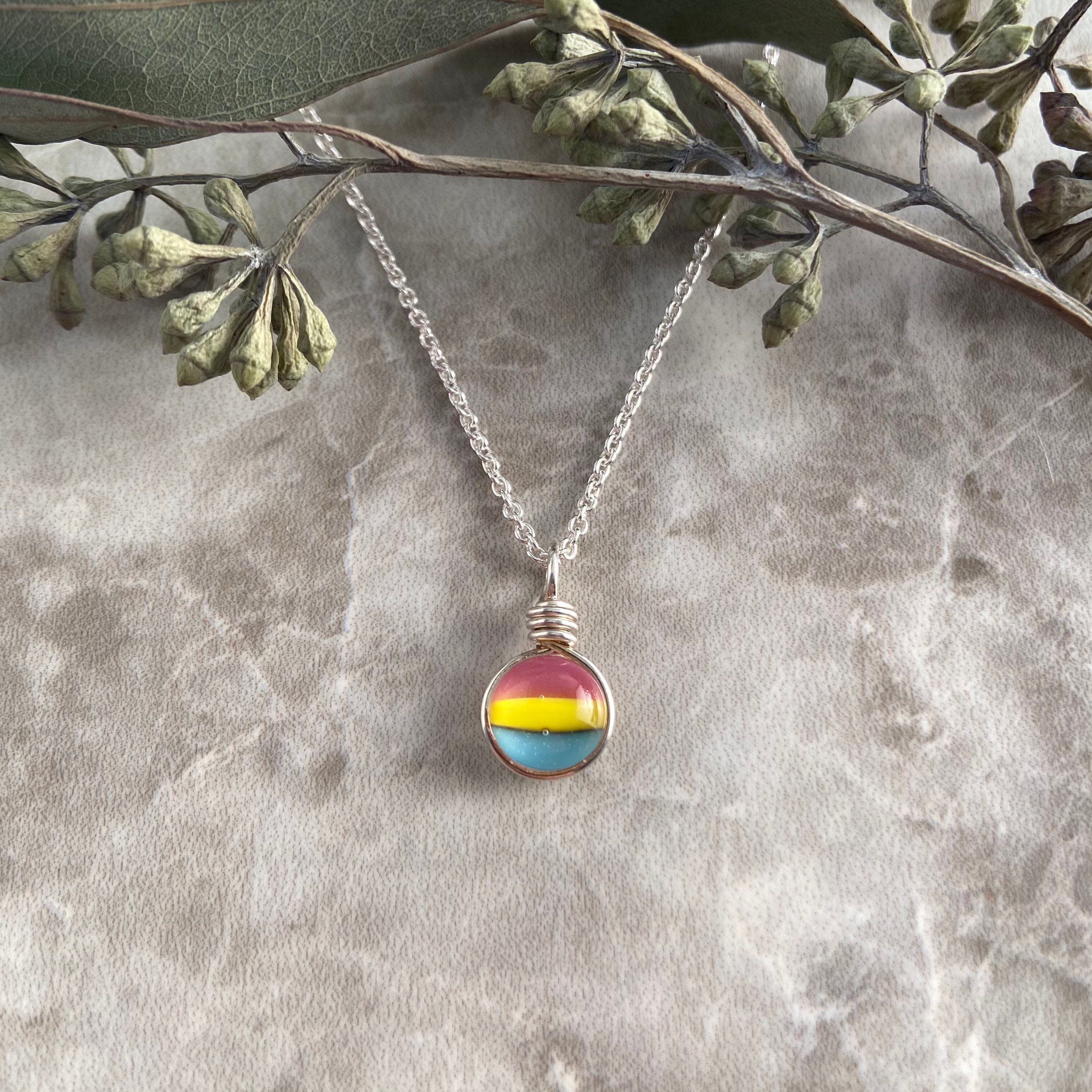 LGBTQ+ Pride Necklace - Sun & Rainbow Pendant, Gold Plated Chain, Pride Gift (20") - View #9