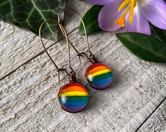 Rainbow Earrings: Pride Flag LGBTQ Jewelry