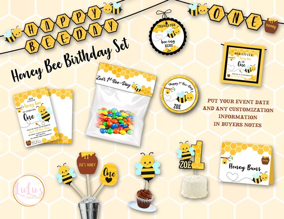 Bee Birthday Party Supplies Set Honey Bee Party Decoration for