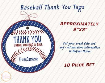 Printable Sports Party Tags Hope You Had a Ball Tags Sports - Etsy
