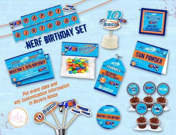 Nerf Birthday Party Door Sign Nerf Birthday Party Decor Etsy