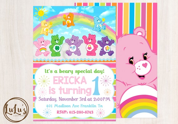 Care Bears 1St Birthday Invitations 1