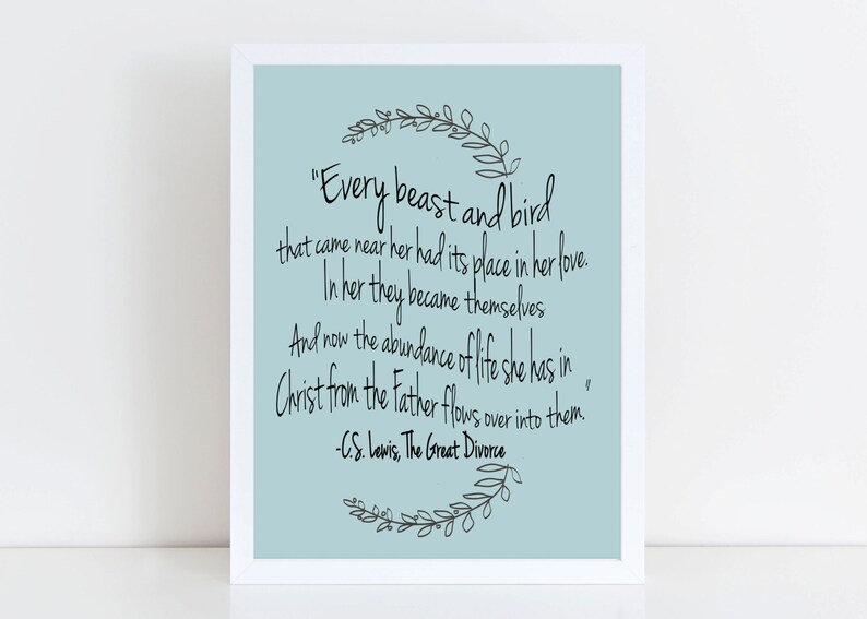 Cs Lewis Quotes The Great Divorce CS Lewis Quote Print The Great Divorce Quote Print Modern | Etsy
