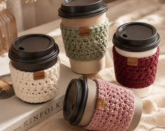 Crochet Cup Sleeve Pattern Video + PDF, Cute Cozy Coffee Cup, Beginner Friendly Crochet Gift, Reusable Cup Sleeve, Easy Crochet Cup Cozy