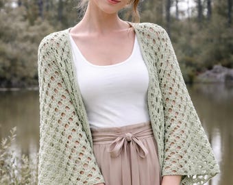 Crochet Shrug Pattern, Crochet Bolero Pattern, Shell Lace Bolero, Shell Stitch Crochet Wedding Shrug (PDF Pattern)