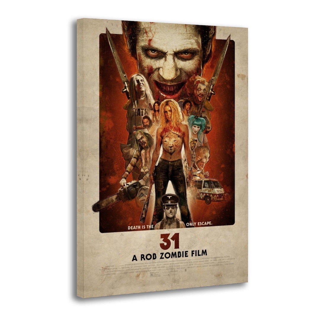 A Brief History of Scary Clown Movies Painting on Canvas Wall Art ...