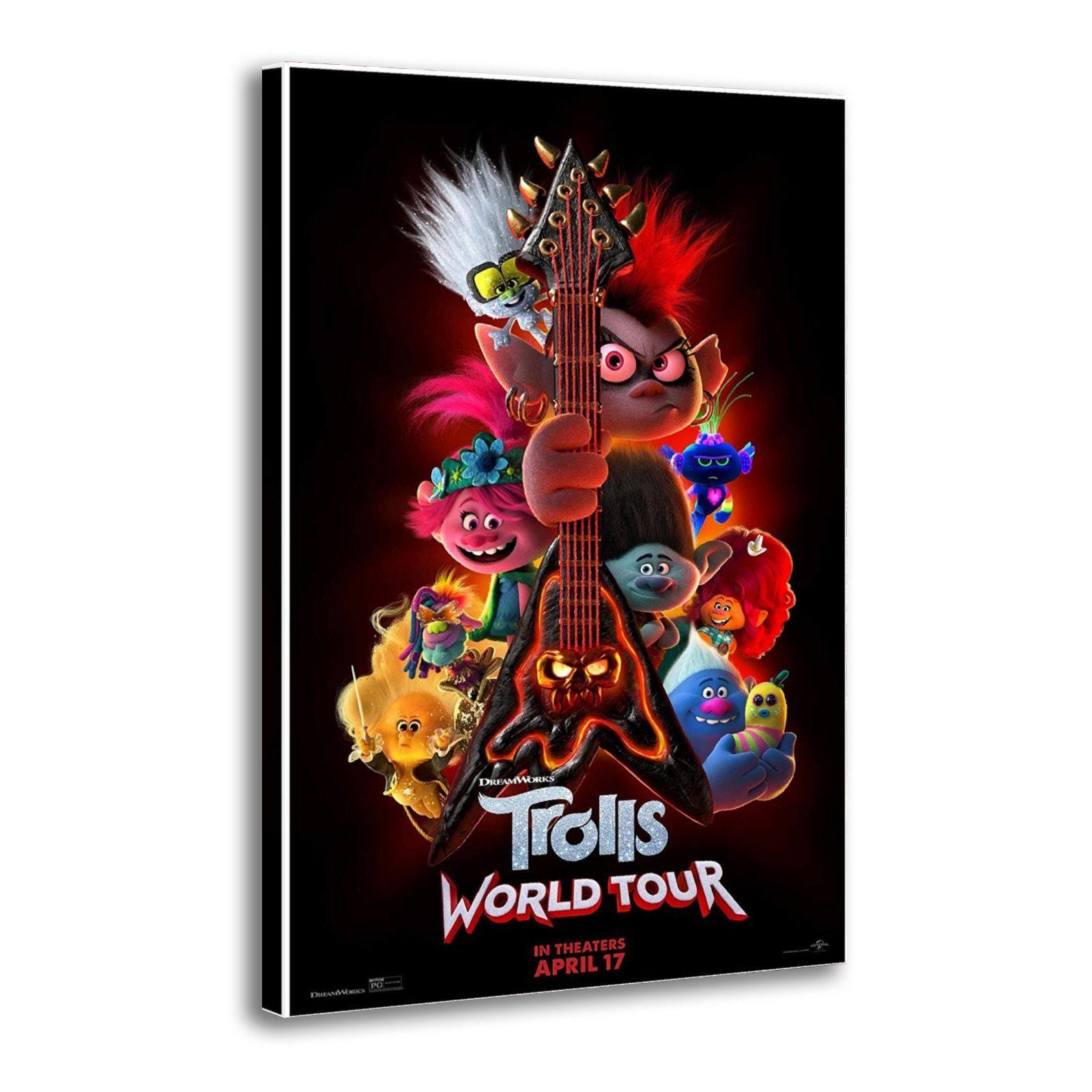 Póster Trolls World Tour – Impresión En Lienzo Y Papel – Pop Art Sin Marco – Regalo Infantil