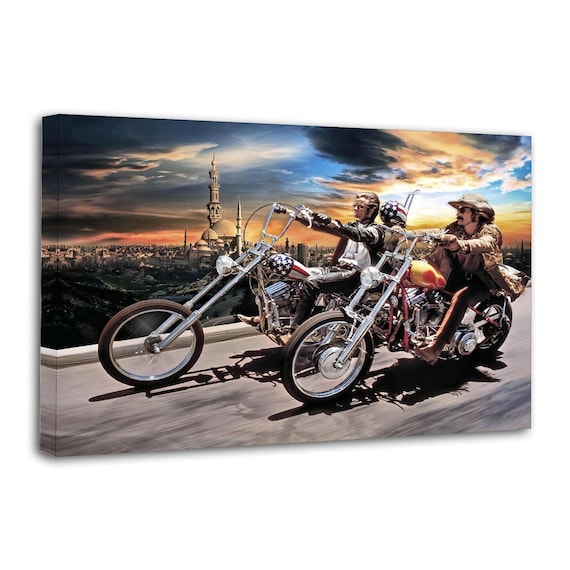 David Mann Easy Rider Canvas Print - Motorcycle Art Poster - Etsy