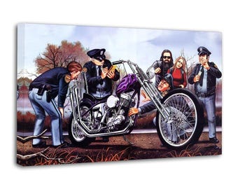 David Mann Motorcycle Biker Easyriders Centerfold Art Poster Print