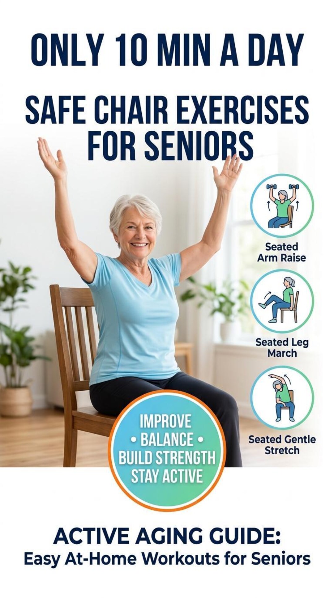 Senior Chair Exercise Program PDF | 60+ Mobility Strength Home Workout ...