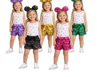 Sequin Shorts with Bow