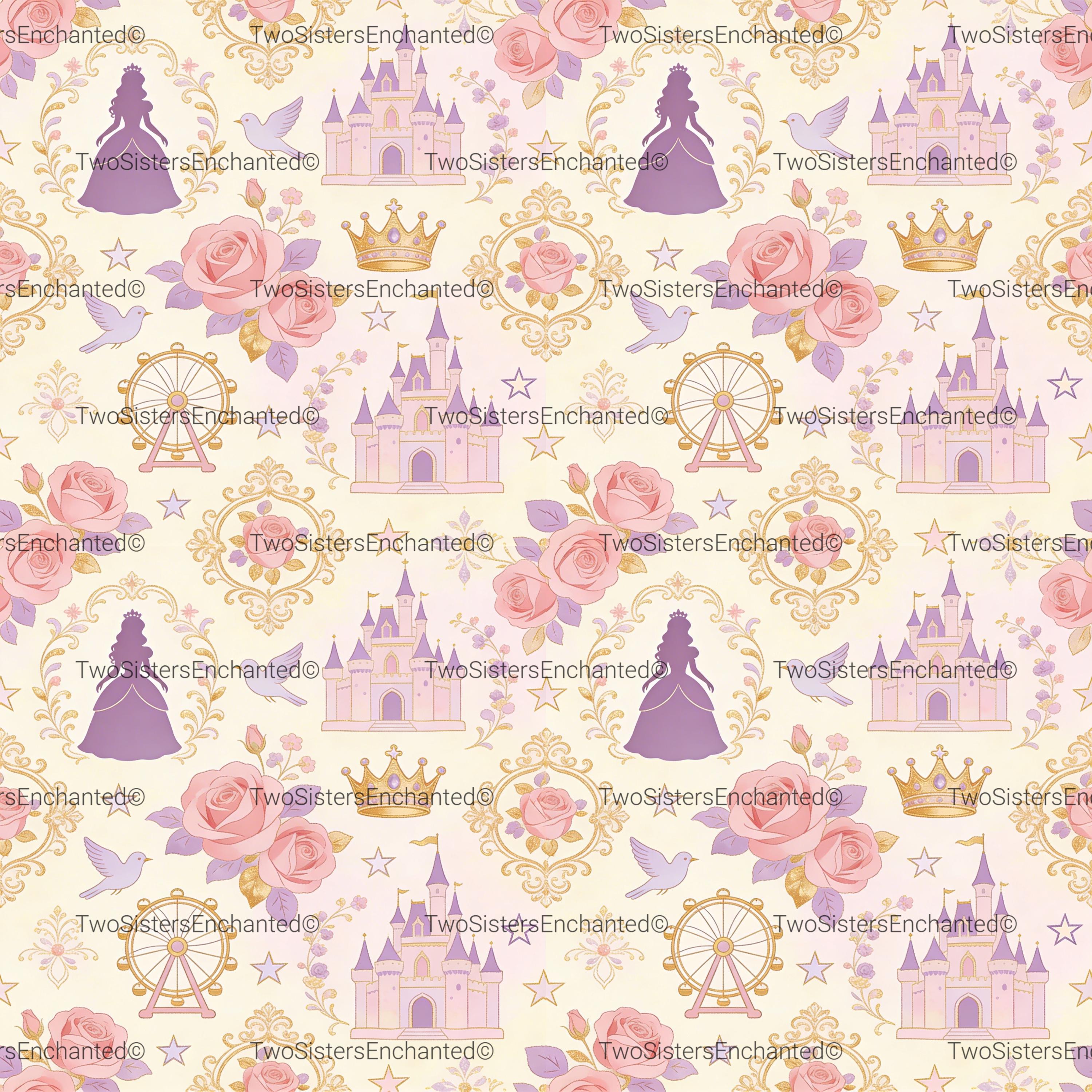 Princess Inspired 3 Pack Bundle Digital Seamless Paper Design - Etsy