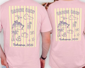 Camiseta personalizada para la tripulación del crucero 2026 | Camiseta para crucero familiar | Camisetas para viajes familiares | Comfort Colors®