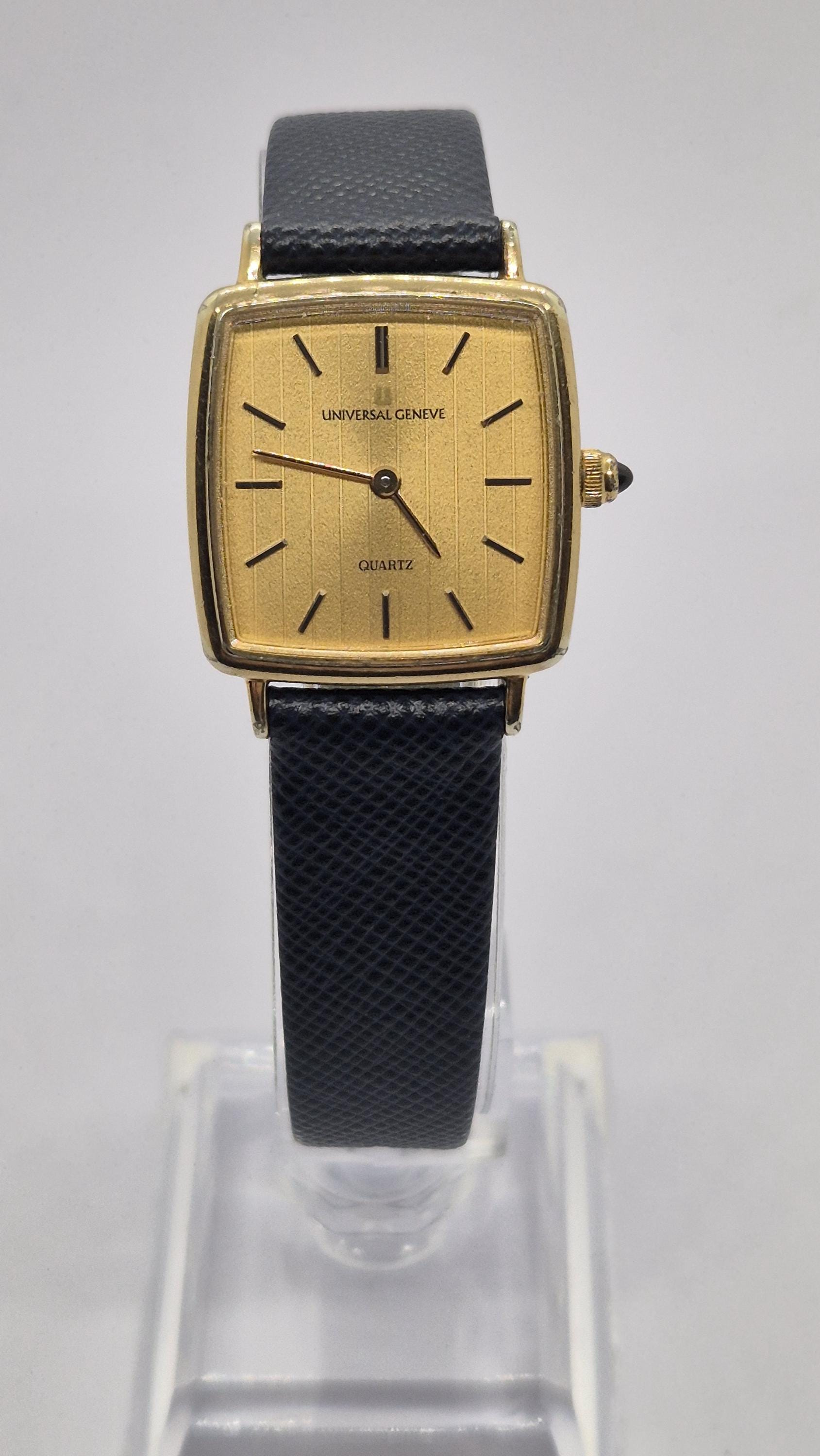 Cadran Original Universal Genève Automatique Rare - Noir, Carré - État Bon, NOS (New Old Stock)