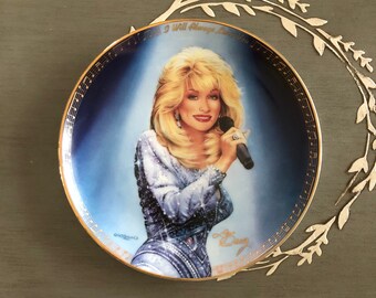 Vintage Bradford Exchange Dolly Parton Collectible Plate / I Will Always Love you / Superstars of Country Music First Addition