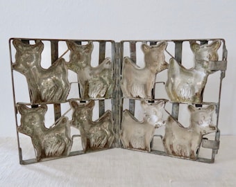 Vintage Large Heavy Double Sided Hinged Deer Fawn Bambi German Chocolate Candy Mold