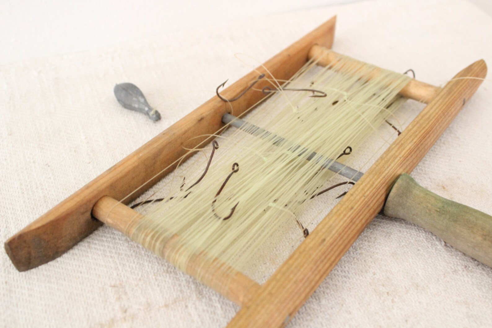 Antique Primitive Wooden Fishing Line Holder Reel Set of 2 Etsy