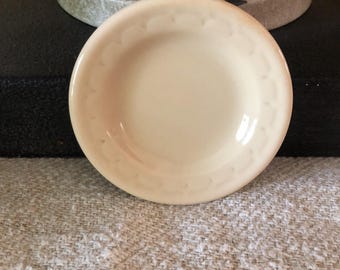 Vintage Syracuse Diner China Butter Pat Almond Color USA