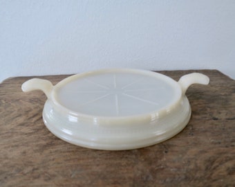 Vintage Anchor Hocking Fire King Glass Oven Casserole Plate with Handles