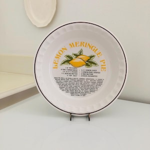 Vintage Hankook Lemon Meringue 11&quot; Pie Plate