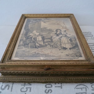 Vintage Victorian Large Vanity Mirror Box