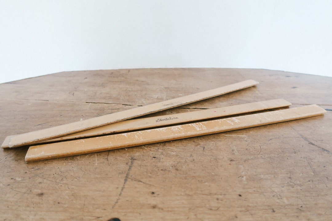 Vintage Wood 18” Ruler Set of 3 Westcott, Strateline and Falcon - Etsy