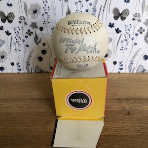 2 Balles Softball Wilson Top Notch 16 A9216 Vintage – Boîtes D'origine Kapok
