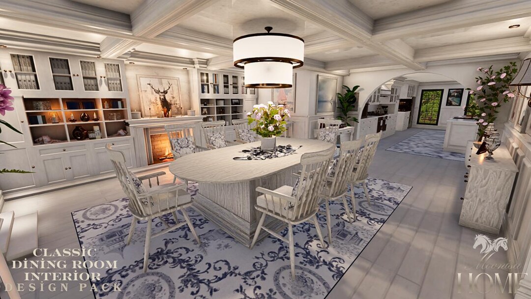 Classic Dining Room Interior Design Pack | Elegant Dining Decor ...