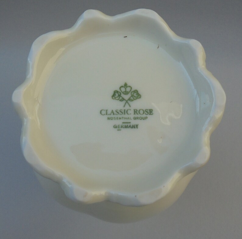 Rosenthal Vintage Classic Rose Vase Cream Baroque Gold Trim Etsy