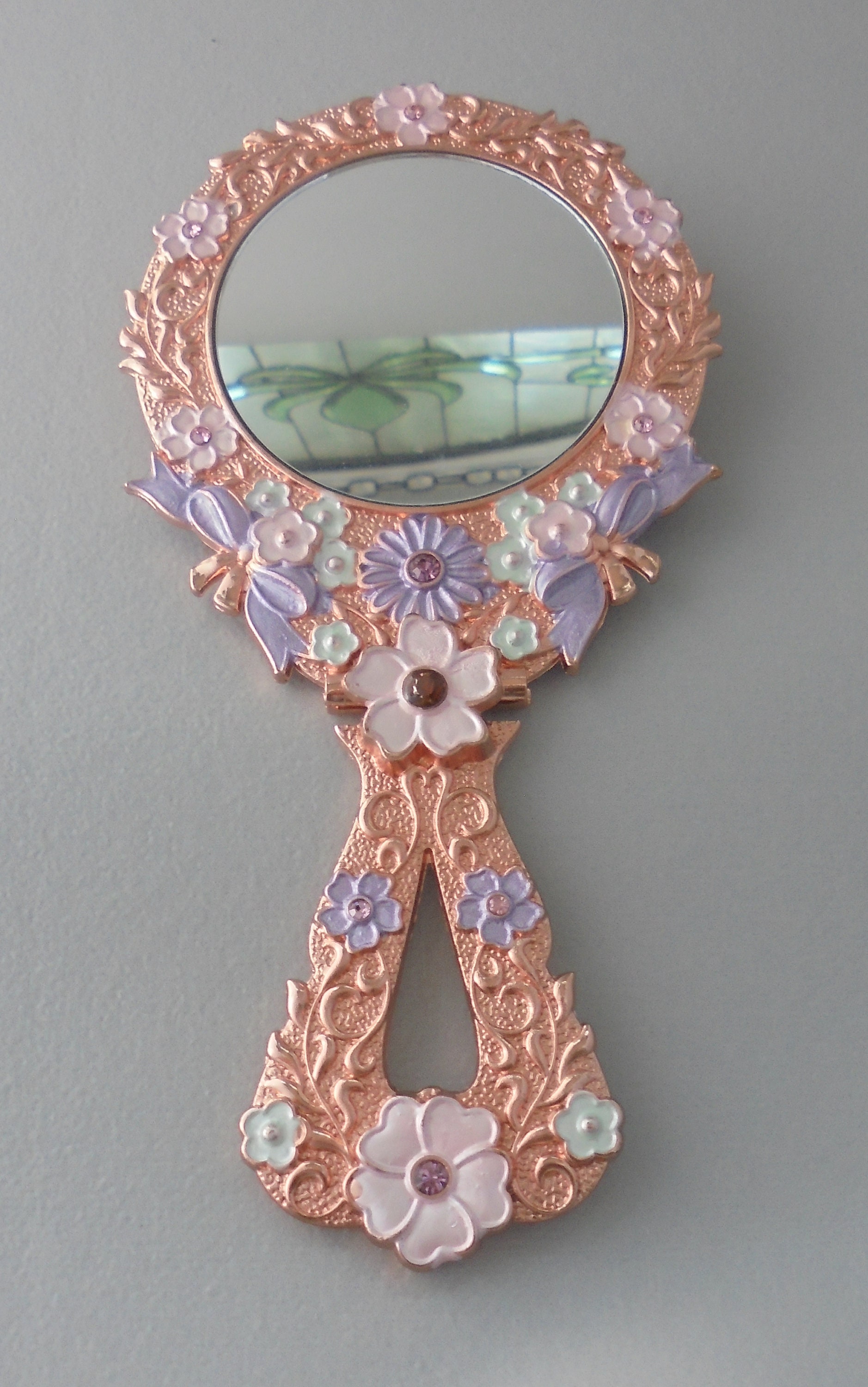 海外限定スパイク販売 Bernice Vintage Ornate Handheld Folding Mirror - Etsy 日本 その他