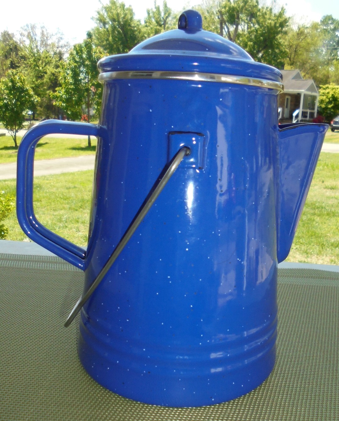 Coleman Enamelware Percolator 14 Cup Coffee Pot Coleman 14