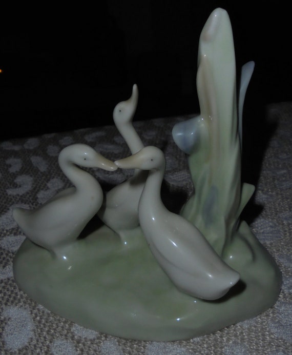 Nao by Llardo, Three Handmade Porcelain Geese, Made in Spain - Etsy