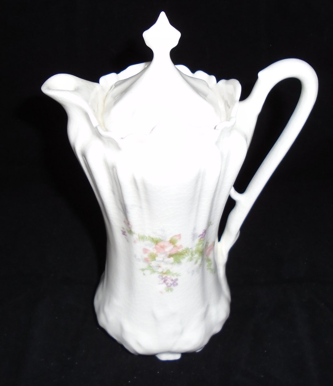 Chocolate Pot Vintage With Decorative Handle and Flowers - Etsy Chocolate Pot Vintage With Decorative Handle and Flowers - Etsy