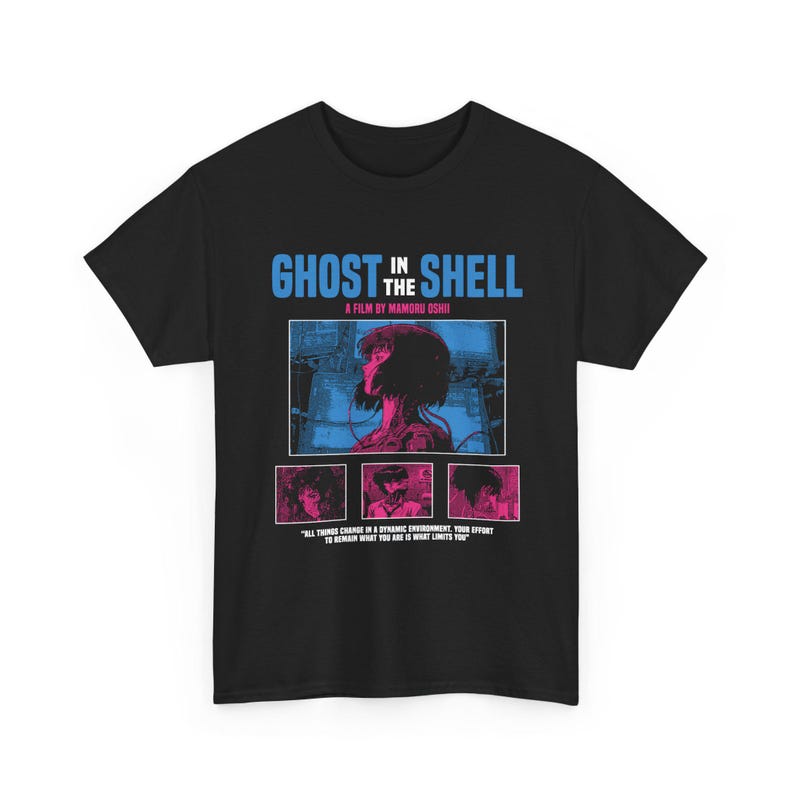 Ghost in the Shell 1995 T-Shirt, Major Kusanagi Cyberpunk Anime Tee image 7