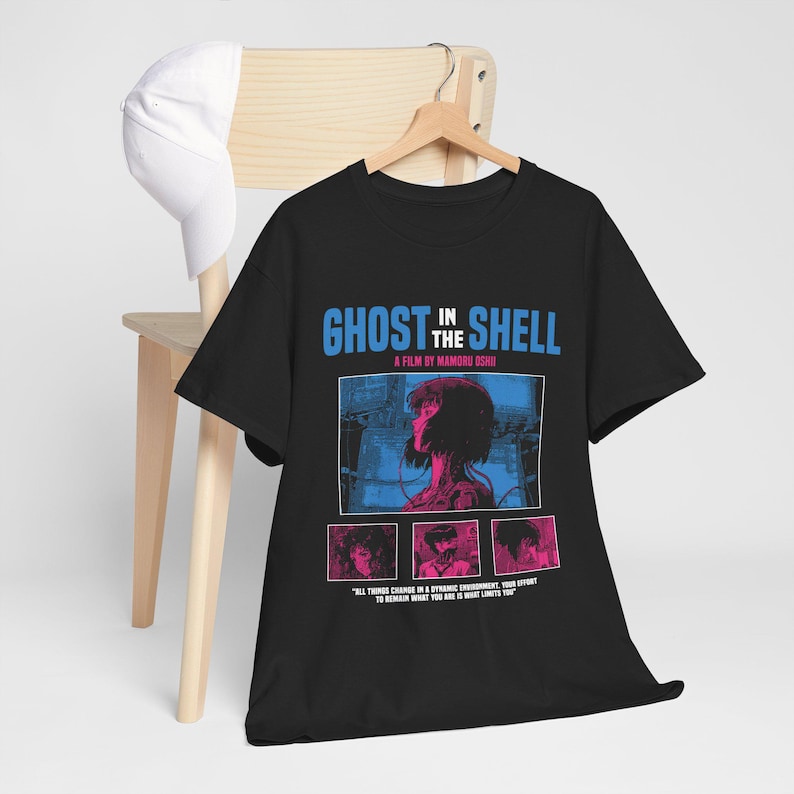 Ghost in the Shell 1995 T-Shirt, Major Kusanagi Cyberpunk Anime Tee image 8