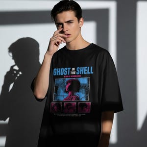Ghost in the Shell 1995 T-Shirt, Major Kusanagi Cyberpunk Anime Tee image 3
