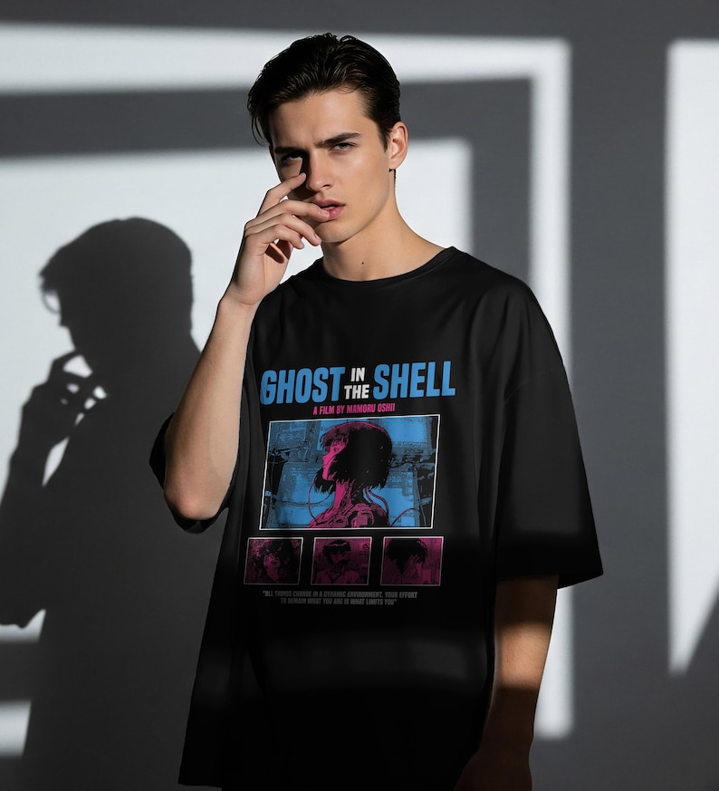 Ghost in the Shell 1995 T-Shirt, Major Kusanagi Cyberpunk Anime Tee image 3