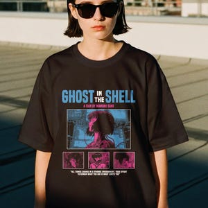 Ghost in the Shell 1995 T-Shirt, Major Kusanagi Cyberpunk Anime Tee image 4