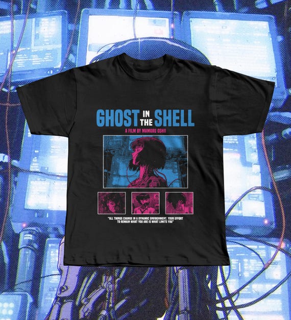Ghost in the Shell 1995 T-Shirt, Major Kusanagi Cyberpunk Anime Tee