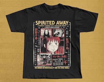Spirited Away Graphic Tee | Miyazaki Anime Film Shirt, Retro Japanese Cinema T-Shirt