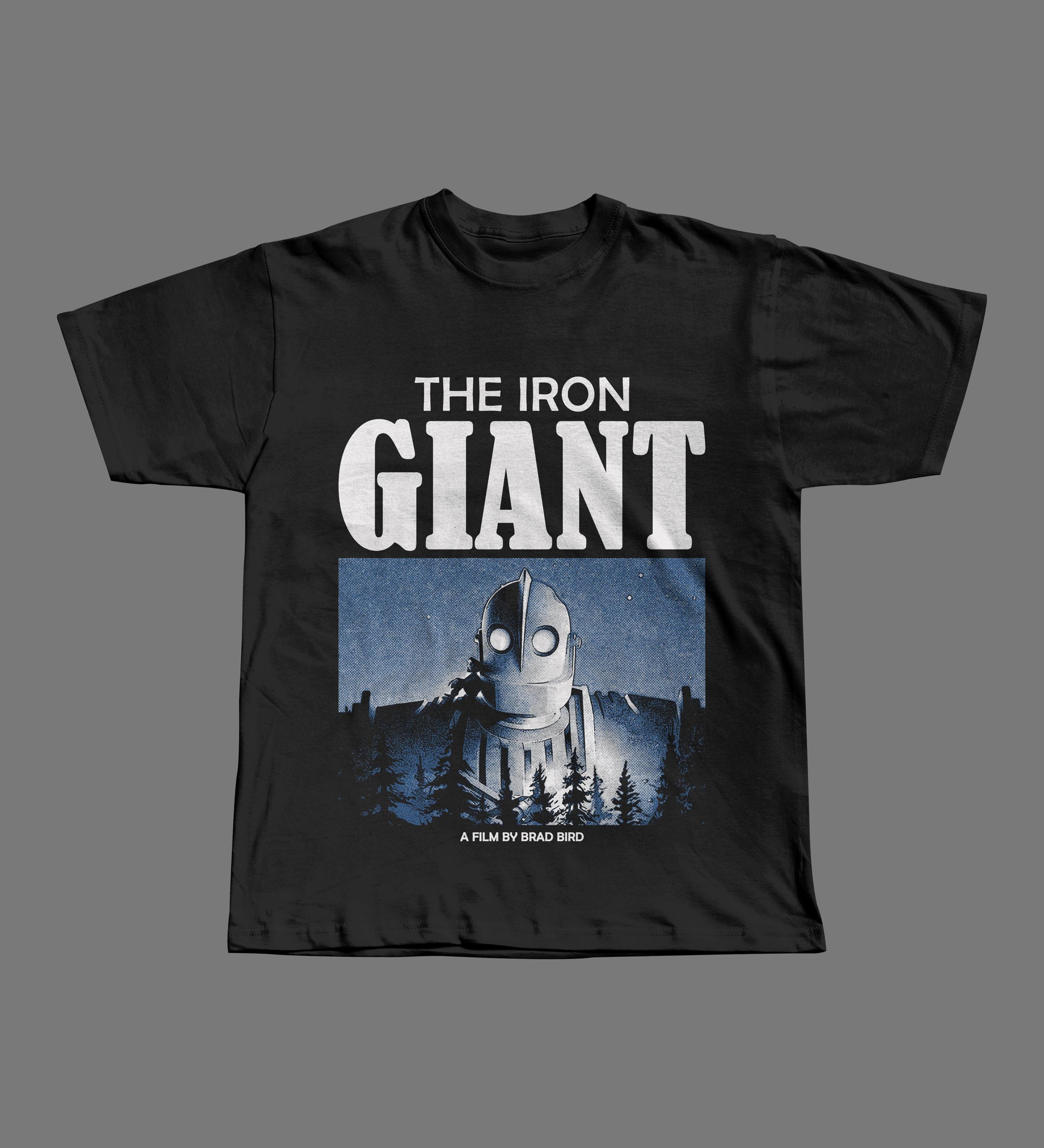 T-Shirt Ragazzo Iron Giant Nel Bosco – Maglietta Bianca Manica Corta